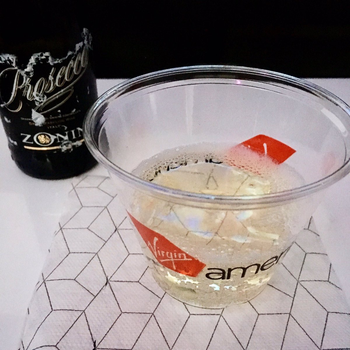 HeatherHolmesTV's tweet photo. Thanks @Virgin for the #bubbly, #movie &amp; #snacks! Helped ease the frustration of my delayed #flight. #finallylanded #Virgin https://t.co/pgXmssss2T