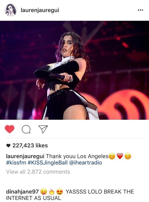 UpdateDc3's tweet image. Lauren and Dinah commenting on eachother's Instagram posts