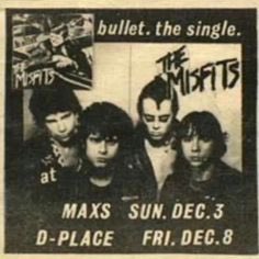 ThisDayInDanzig's tweet photo. 1978. #TheMisfits play Max's Kansas City in New York. It's the first show for #BobbySteele & #JoeyImage. https://t.co/bKYQkwWtiO