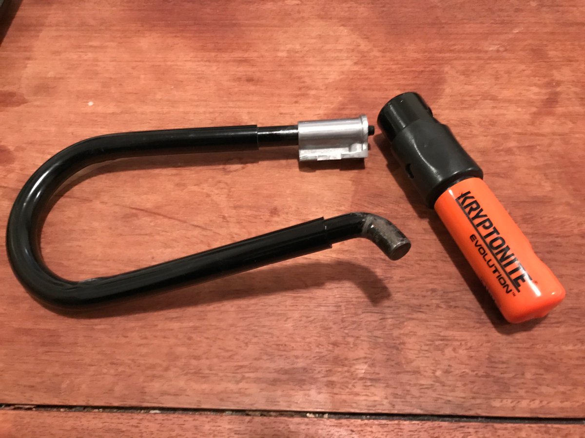 saxoneldridge's tweet photo. @kryptonitelock wtf? Second bike stolen in as many months &amp; this time in under 4 min! https://t.co/PTlqrEJQFi