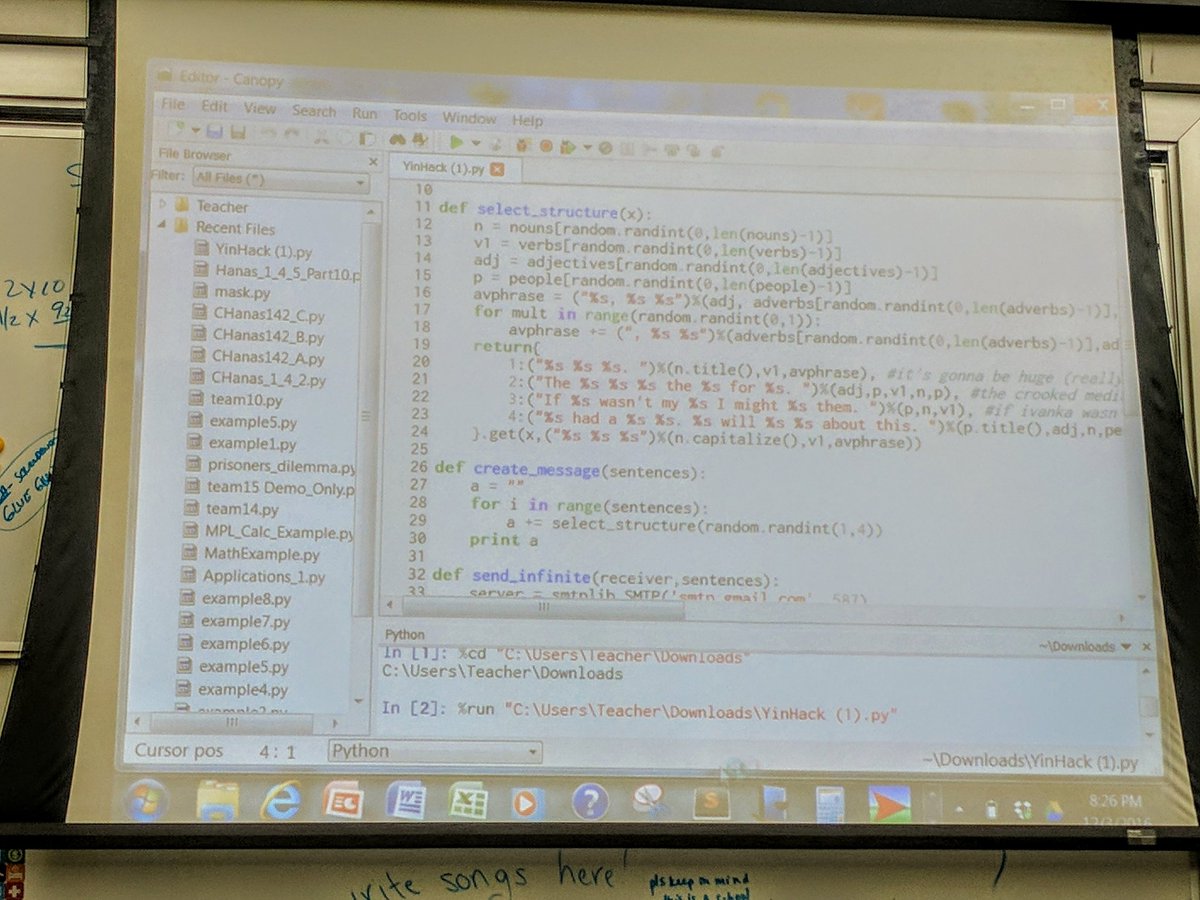 hthshacks's tweet photo. Your Daily Trump is a bot that speaks like our president-elect, @realDonaldTrump! #localhackday #hthshacks https://t.co/EUxLKNdoA8