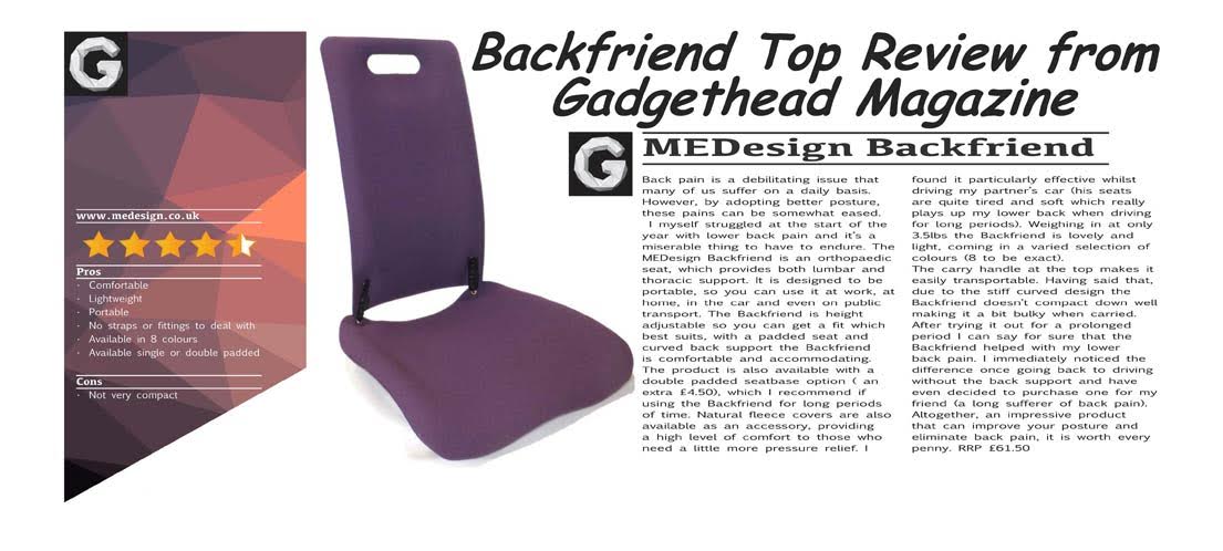 medesignuk's tweet photo. Thanks to @GadgetHeadMag for this great review of our #BackFriend product. See more here https://t.co/R3SsXkkP8P #seftonhour #crosbynet https://t.co/vtsanRVT8H