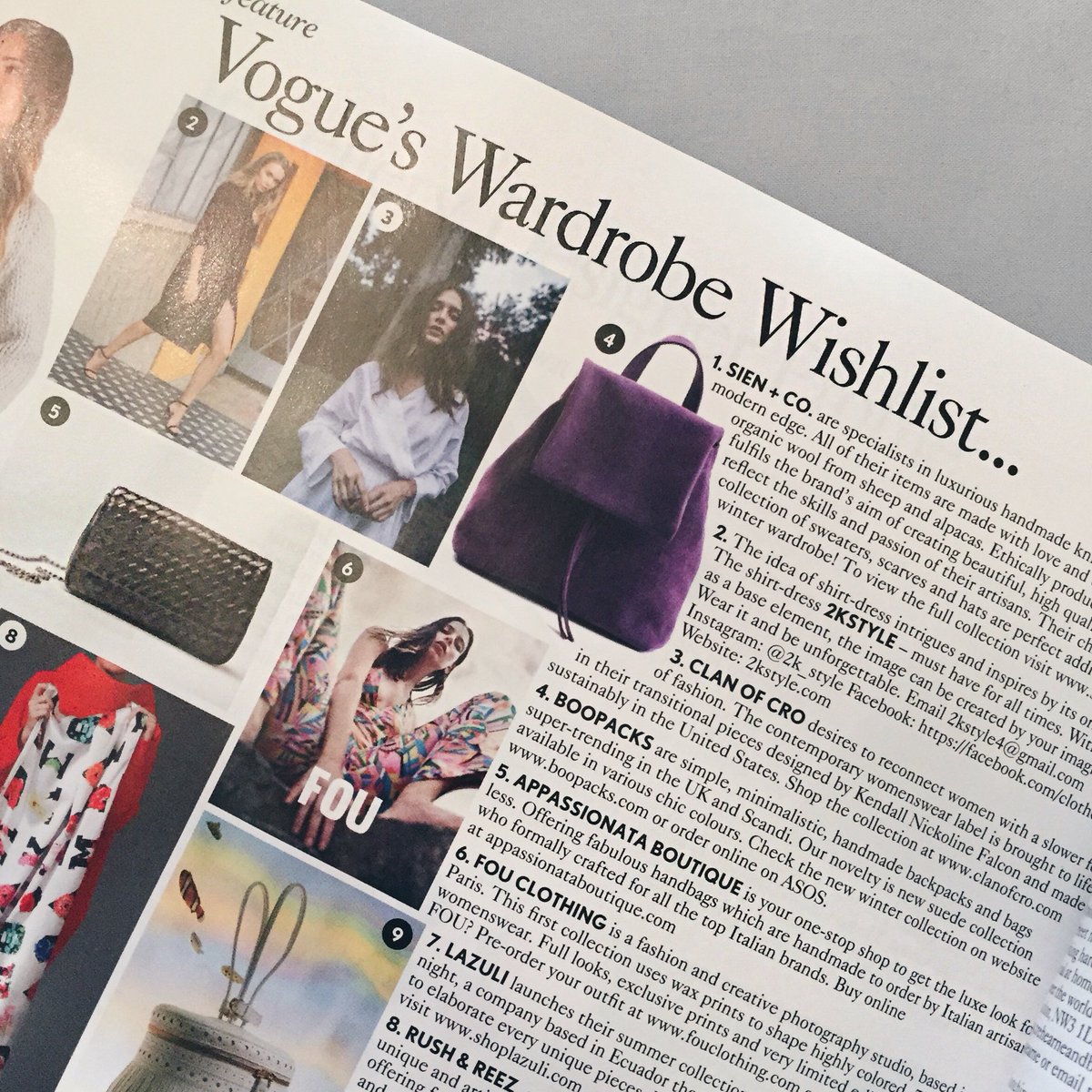AppassionataB's tweet photo. Some VERY exciting news for you all... WE MADE VOGUE 🍾 @voguemagazine #BossBabe #Womeninbusiness https://t.co/Qp5DX1n5z4