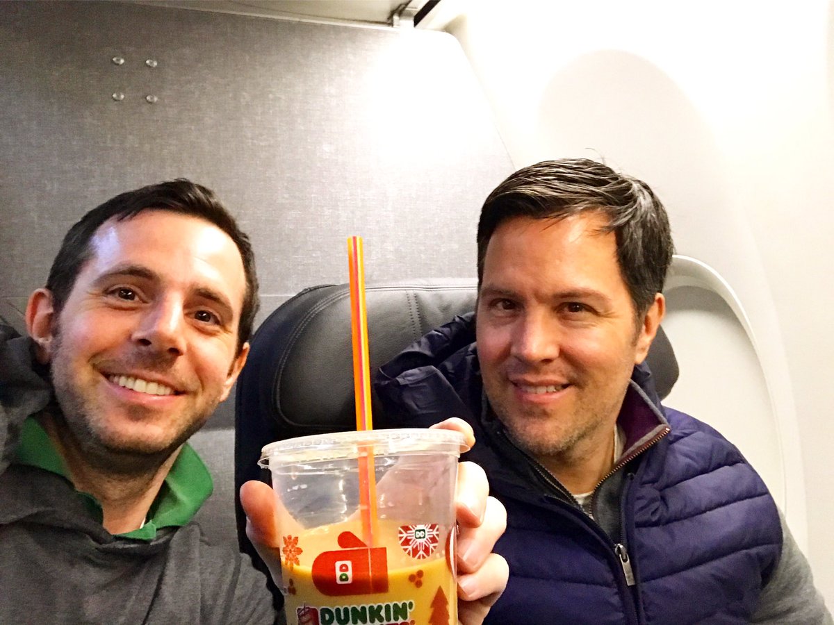 Finally #homewardbound with @jawinc! Got our @DunkinDonuts iced #coffee &amp; we're ready to go! Thanks 4 taking great care of us <a href="/AmericanAir/">americanair</a>!
