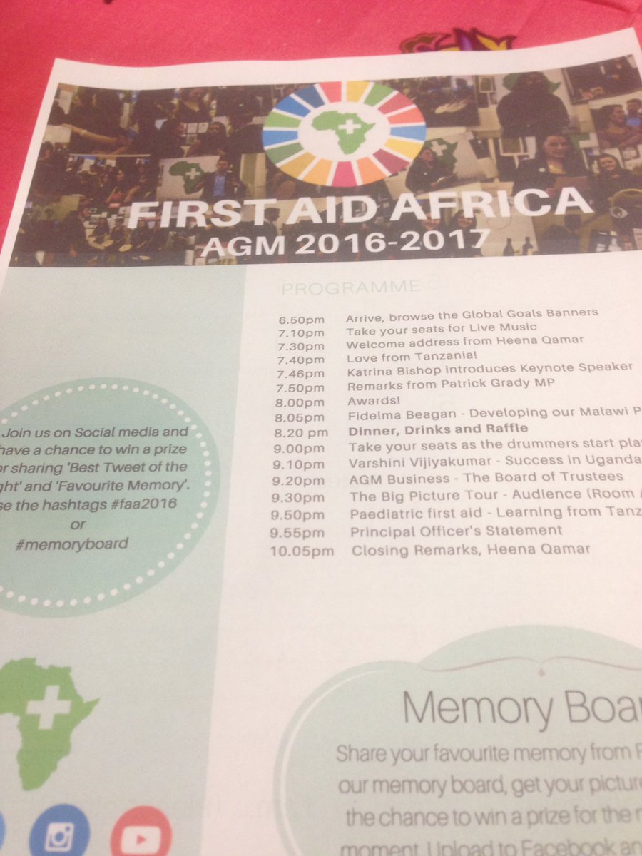GradySNP's tweet photo. Well done to all the team @firstaidafrica on an inspiring AGM - thanks for the invite & look fwd to future events #faa2016 https://t.co/BmIZobSuFO