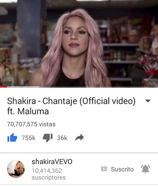 ShakiraPy_'s tweet photo. Ya solo le falta menos de 30 millones para el certificado vevo ❤ @Shakira @vevo @maluma #PoderShakifan https://t.co/g9PM497URB