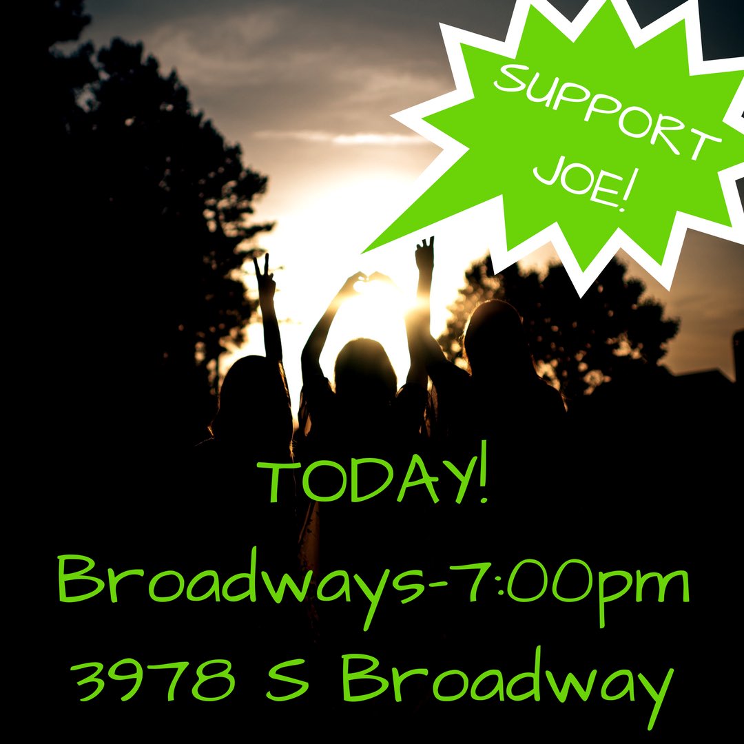 supportjoemekan's tweet photo. TONIGHT! Support Joe Fundraiser at Broadways! 7:00 pm #supportjoe #denverevents #thingstodoindenver #fundraiser #juggalo #cureparalysis #SCI https://t.co/U4GZfNfdIe