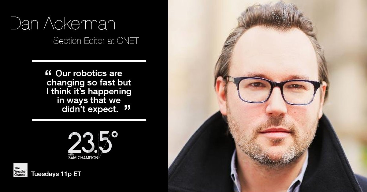 23pt5's tweet photo. .@CNET's @DanAckerman talks about robots &amp; how they could help save many lives after a natural disaster. #23pt5 #WeLoveWeather https://t.co/Nz9yyLjnam