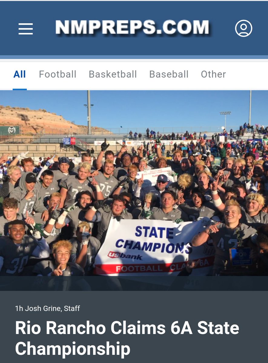 rhendo49's tweet photo. What a year..#UNDEFEATED and  #NM2016 #state #football #champs #RioRanchoHS @RRHSStuCo @RioRanchoRams @riorancho_deca https://t.co/2q6ra1NlD2