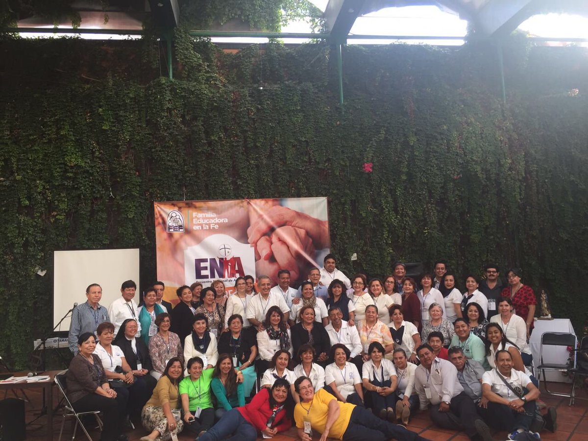 fefmexico's tweet photo. "Nos encontramos en las alegría de la vida" Rm 12, 12 #ENA2016
@rociotorrestre1 @FEF_ENU @FEFJUVENILESNAL @claramoguel @pjuanmartin https://t.co/oBK841jEKI