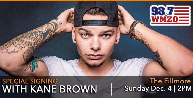 WMZQ's tweet image. Meet one of today's newest stars @kanebrown, tomorrow at the Fillmore! wmzq.iheart.com/calendar/decem…
