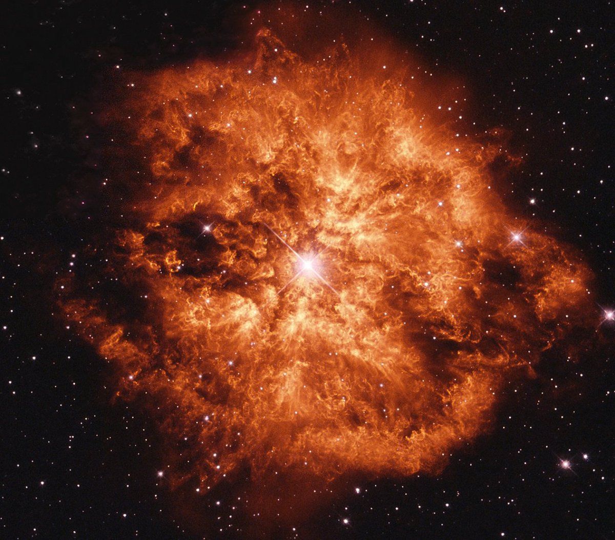 marsrader's tweet photo. Wolf–Rayet star WR 124 sheds about 30 Earths per year of material into its expanding stellar gas cloud. https://t.co/YHo8SM2Wdm