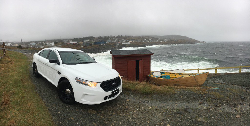 RNC_PoliceNL's tweet photo. Even in poor weather, Pouch Cove is a beautiful place for #nltraffic enforcement. #nlwx https://t.co/hn6EaVkTAp