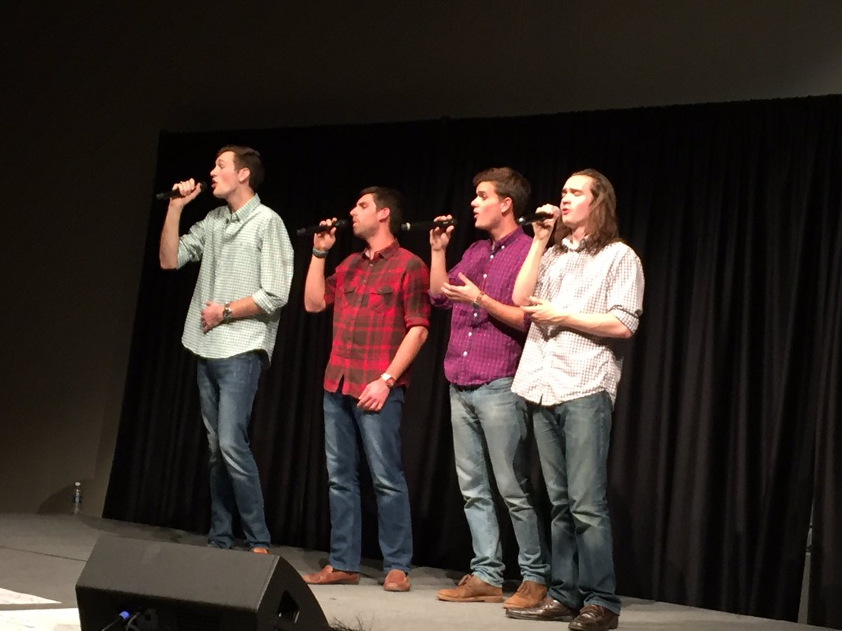 sarahcrawfordnc's tweet photo. With #12daysofgrainmas, I'm right "where I belong" @NCSUgrains concert.  #GrainsofTime https://t.co/7RHCP1FNeX