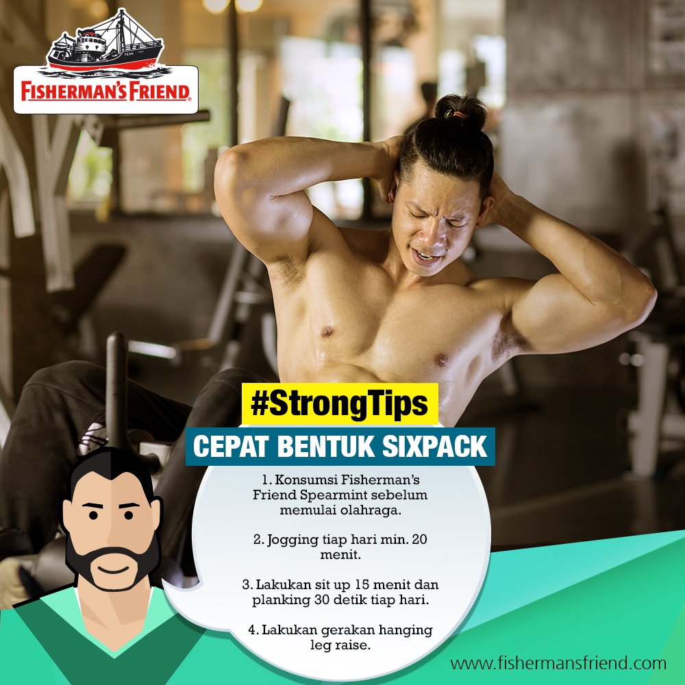 Fishermans_ID's tweet photo. Friends, ingin membentuk sixpack dengan cepat? Yuk ikuti #StrongTips berikut ini! https://t.co/71B5b7kk6a