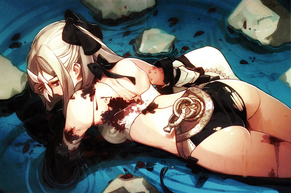 "the silence is..." she whispers while she looking at the water