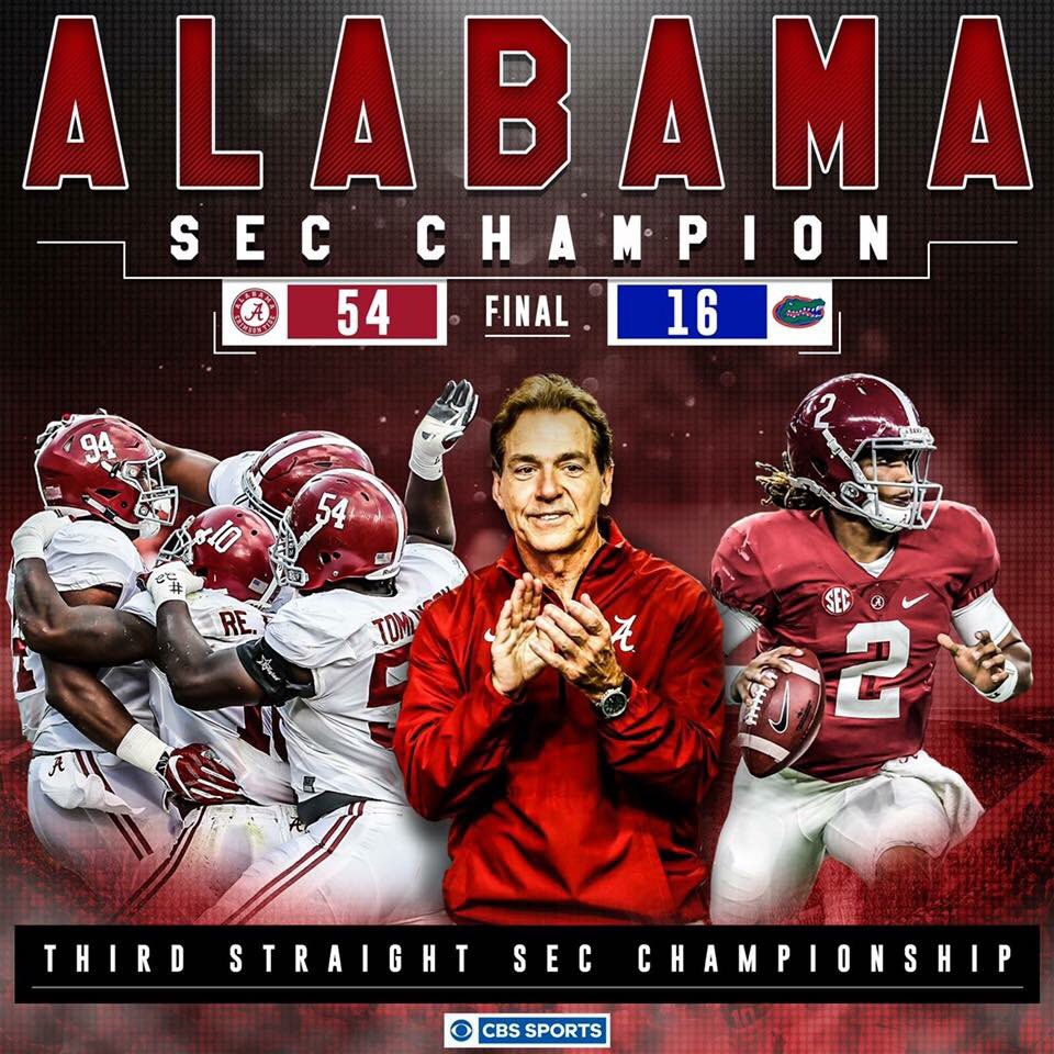 ASportsLover2's tweet photo. ROLL TIDE! #ThirdStraight #SecChamps ๐ช๐๐๐
ฐ๏ธ https://t.co/YO19VYnghF