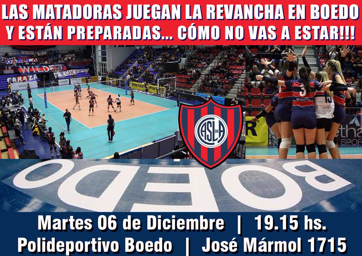 somosvoley_web's tweet photo. Las "Matadoras" buscan LA REVANCHA #DHMetro @VoleyFMV Final Femenina Martes 19.15 y así la promocionan @CASLAVoley @RiverVoley 0-1 la serie https://t.co/EtGdaEcVhx