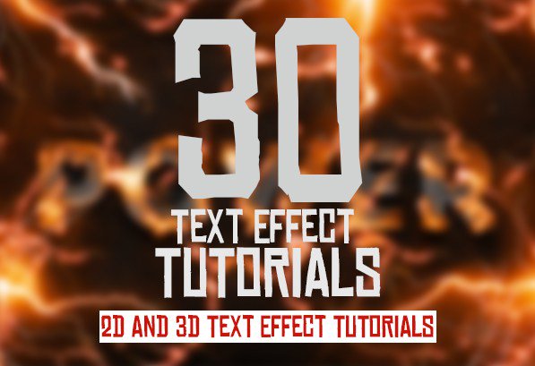 30 New Best 2D and 3D Text Effect Tutorials designslots.com/2016/12/30-new…