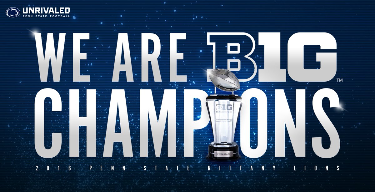 The 2016 @b1gfootball Champions - Penn State University! #WeAre