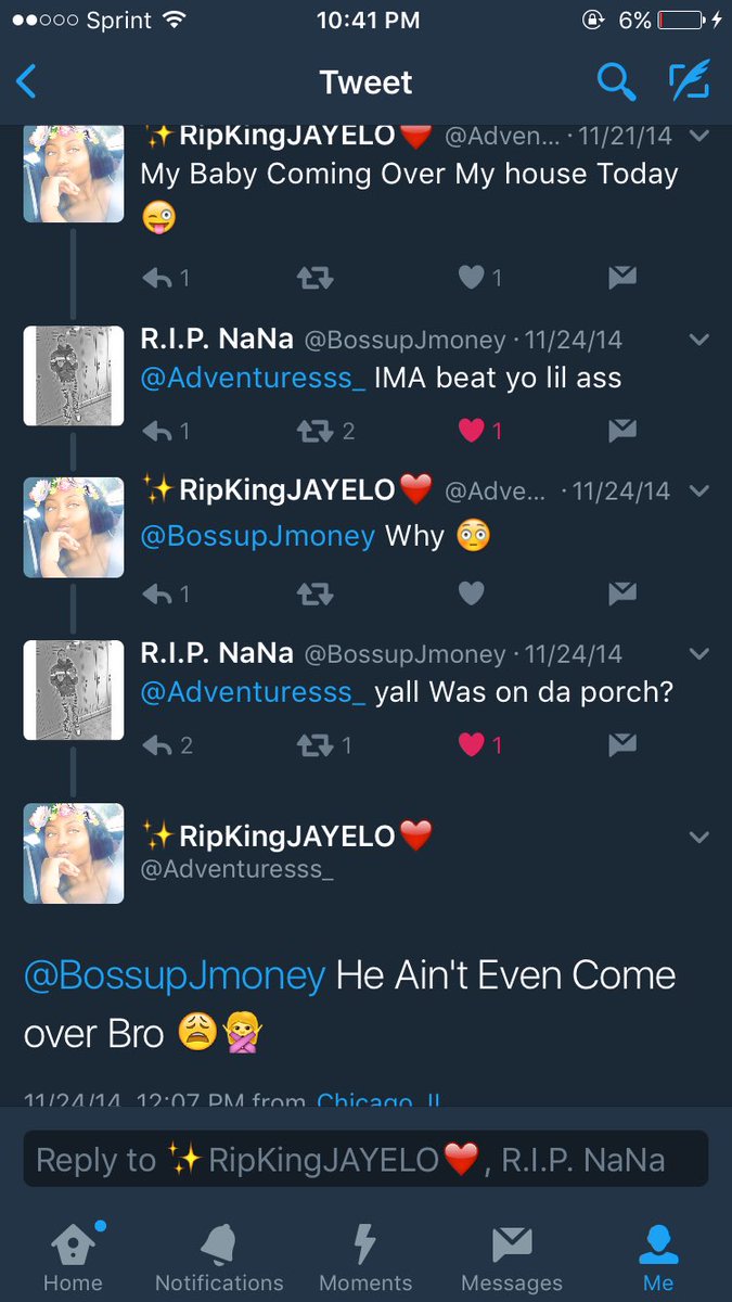 Adventuresss_'s tweet photo. 😂 Be hated that Boyfriend Shit 😫 I miss him so much man 😭 #ripJayelo https://t.co/ruuNkn00bH