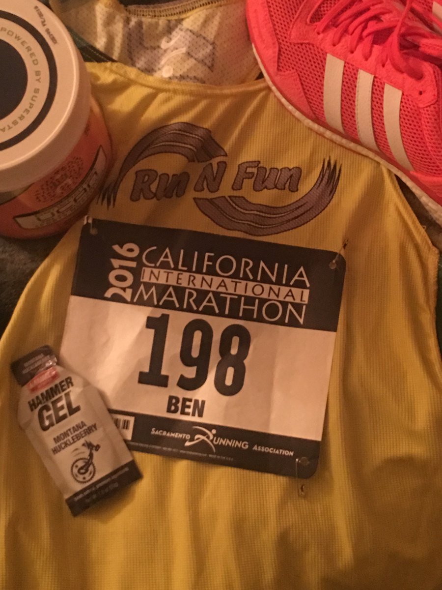 Ben_Jacobs_'s tweet photo. Let's do this. @runnfun @hammernutrition @GenUCAN #runCIM https://t.co/PykleiwEMq