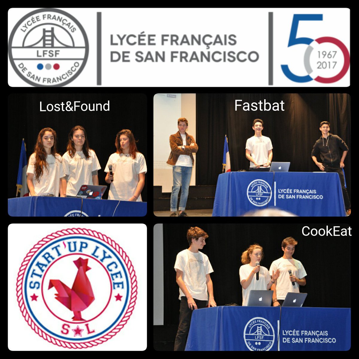 coustautc's tweet photo. Great projects super pitch from Students @SUP_lycee @LelyceeSF  #LFSF #innovation #lost&amp;found #Fastbat #cookEat https://t.co/KeBj067rGG