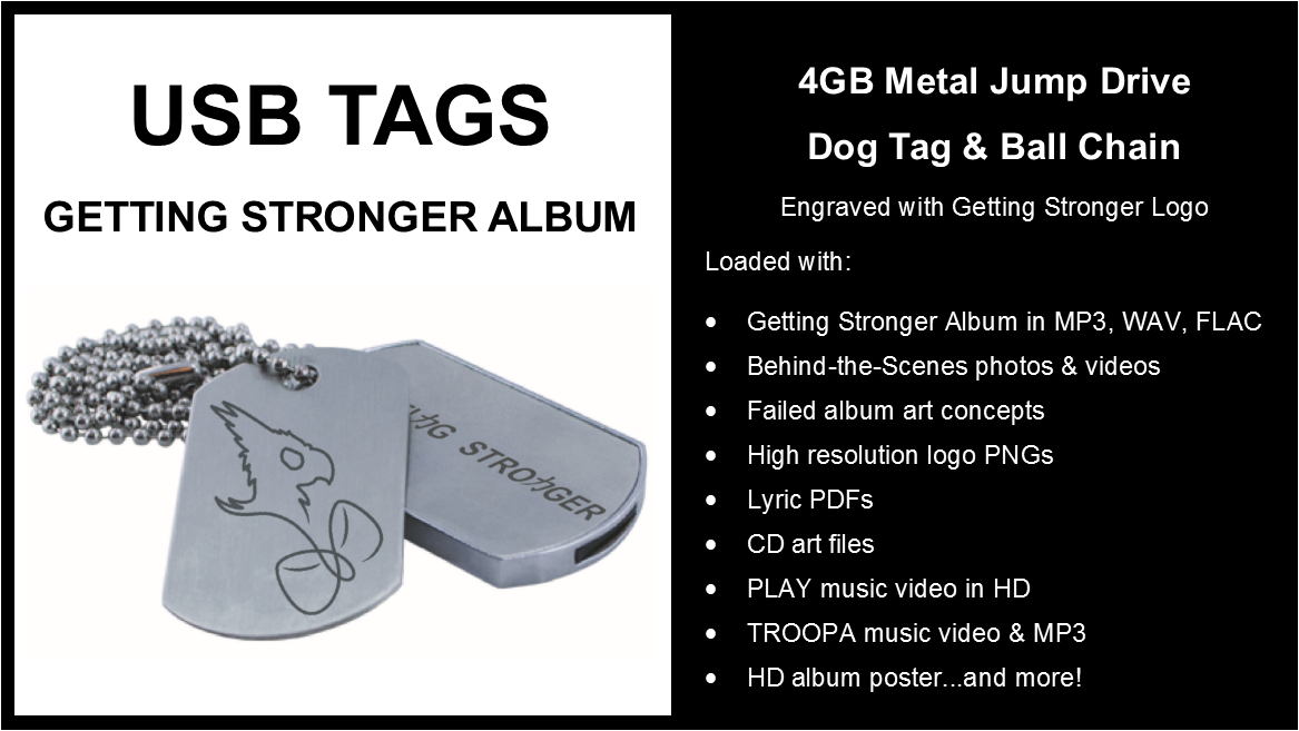 CreberBrown's tweet photo. Only 1.5 hrs remain to get 50% off @MichelleCreber & @BlackGryph0n's #GettingStrongerAlbum USB Dog Tags https://t.co/evqtpi7CLl Code: Day3 https://t.co/2JyF2fAYx2