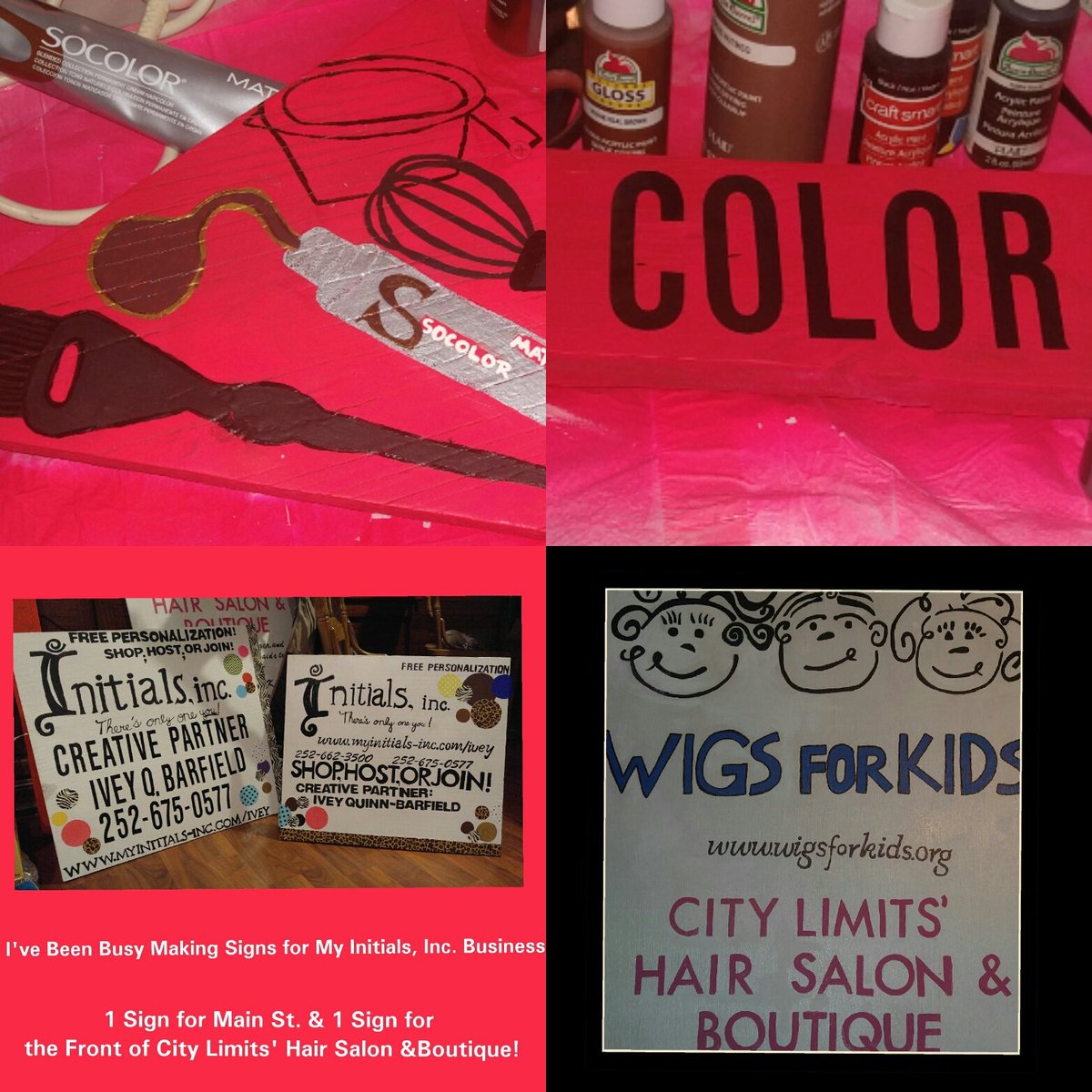 CP_InitialsInc's tweet image. City Limits' Hair Salon &amp;amp; Boutique's signs needed to be fixed, so I did it &amp;amp; made new ones, too! #CityLimitsHairSalonBoutique #VanceboroNC