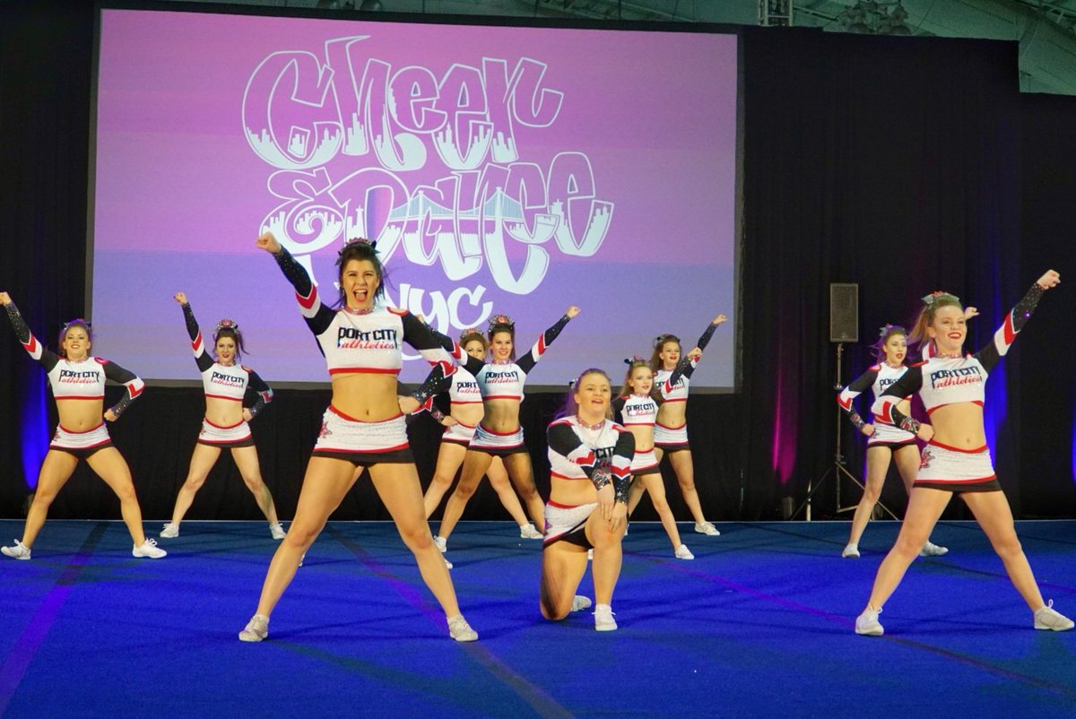 CheerDanceNYC's tweet photo. Port City Athletics #CDNYC16 https://t.co/ztTNOyL4jB