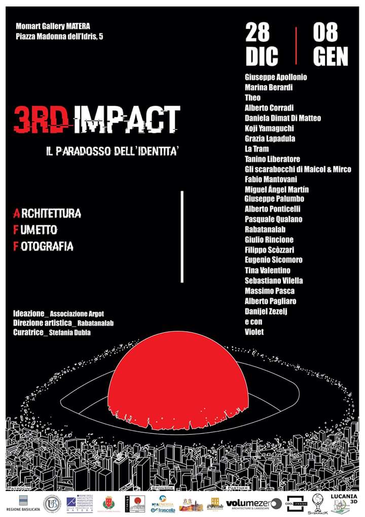 DsDubla's tweet photo. #3rDimpact: il #paradosso dell'identità. #Architettura #Fumetto #Fotografia. I più grandi nomi in un'unica mostra. 
#28dic2016 #Matera https://t.co/WBArJyPouF