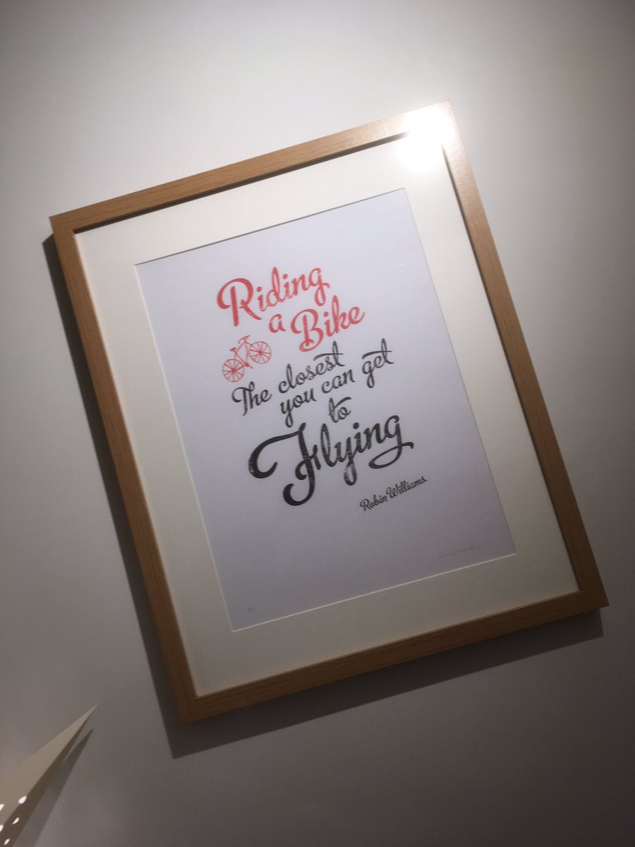 Hallway plastered, painted and reworked. Purely to hang this from <a href="/BrianTrevaskiss/">Brian Trevaskiss</a> 

I smile every time I see this print. #cyclist #art