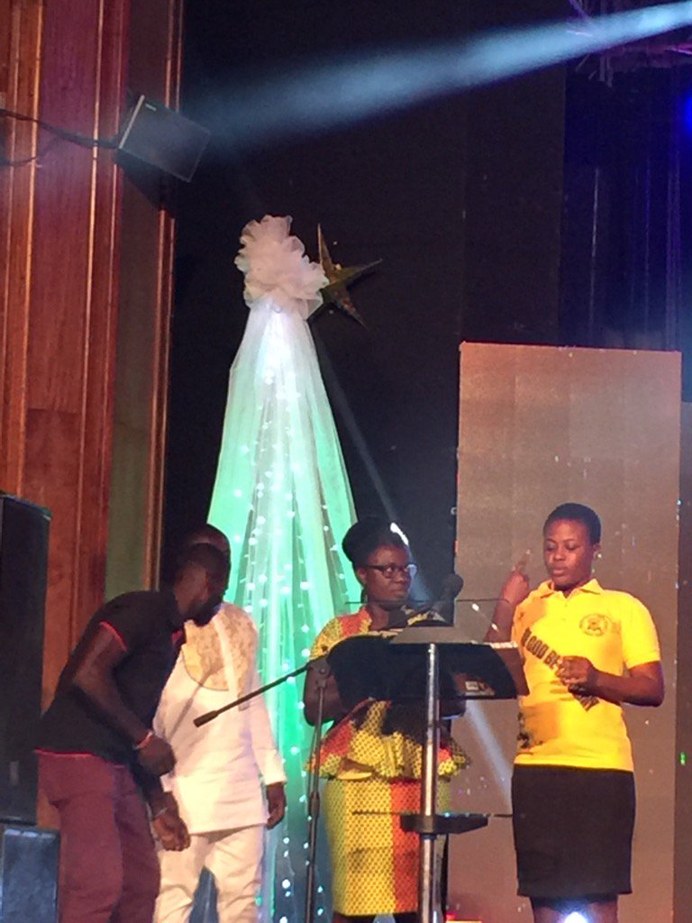 Esther reads a lesson @ #MTNCarols2016. When was the last time you counted ur blessings?
