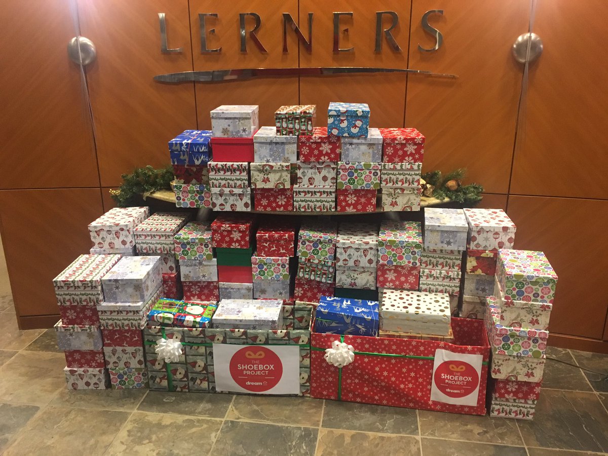 YolaVentresca's tweet image. So proud of team @LernersLLP! 114 shoeboxes for women in need this holiday @shoeboxcanada @ldnshoebox #community #shoeboxproject #ldnont