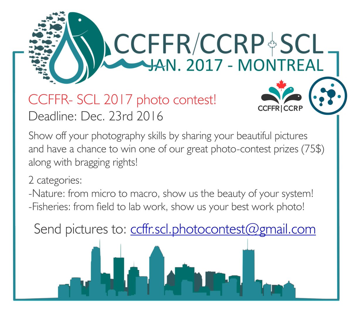 REMINDER - For those interested! #CCFFR2017 photo contest! Deadline Dec. 23rd to submit your best picture!