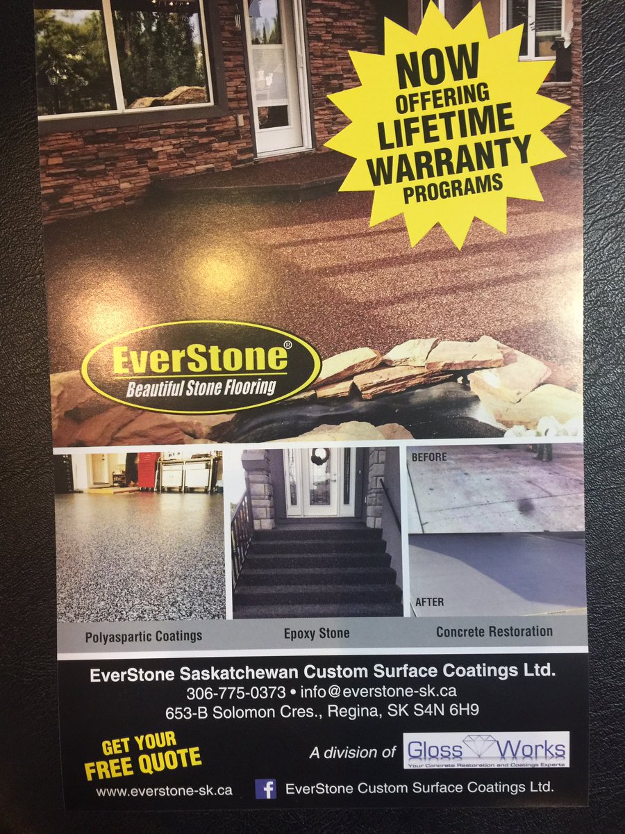 @everstone_sask a division of #Glossworks, we are you surface coating specialists. Call today and ask about our products and services.