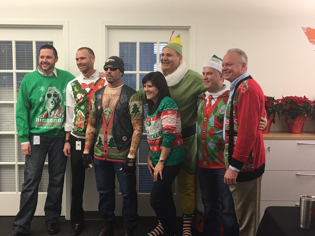 Ugly sweater day at the SSC in Pro. I declare myself the clear winner. Thx to all our associates and customers for an amazing year.