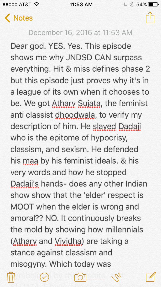 vaishnavisms's tweet photo. Listen. #JNDSD today showed the reminder that classism and misogyny never work. ATHARV SUJATA. Feels. https://t.co/D6x9iCAUXR