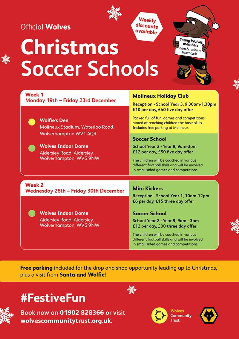 wwfcfoundation's tweet image. SPORT | still time to book online. We&apos;ll be helping to improve #elfesteem #elfconfidence &amp;amp; even some #elfcontrol skills @OfficialWolves