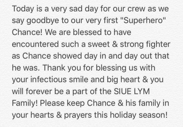 siuelym's tweet photo. RIP Chance, forever in our hearts 💛 https://t.co/tNoLujeKtn