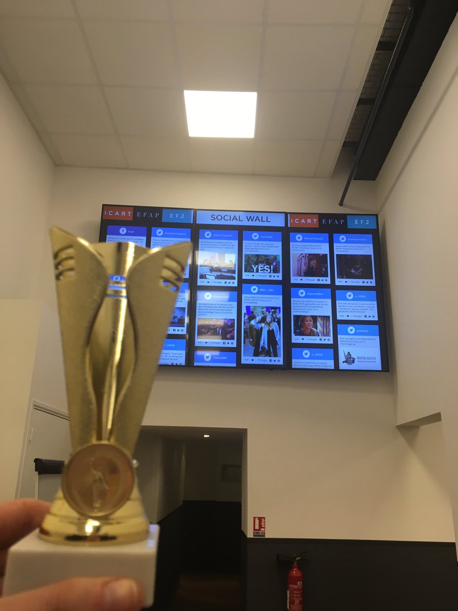 e_nfluence's tweet photo. Notre prix! Merci @EFAP_ @Icart_Paris #digitalbattle https://t.co/0a97EK2FPf