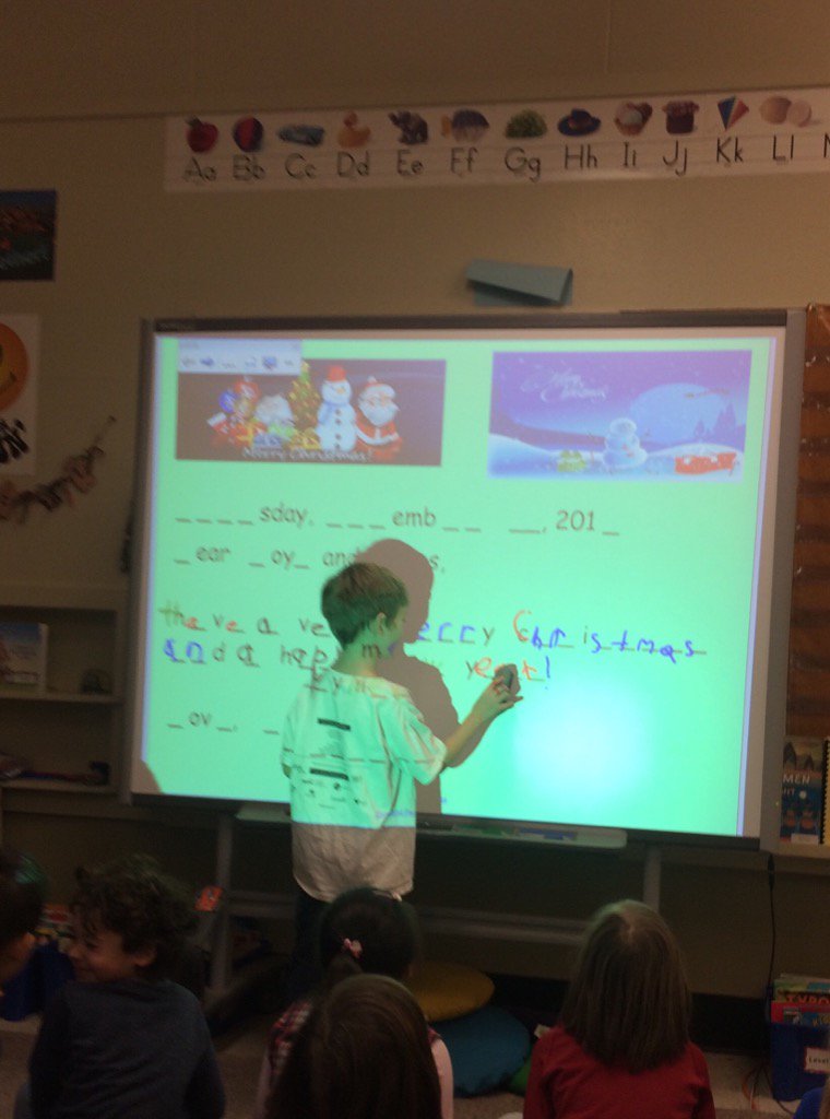 Morning message in combined grade 1/2 Frank Hobbs <a href="/miilapullan/">Miila Pullan</a> #sd61learn