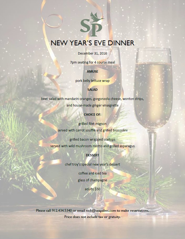SeaGateInn's tweet image. New Year's Eve is tomorrow and we are so excited for our special New year's Eve Dinner at The Public House at Sea Palms!
