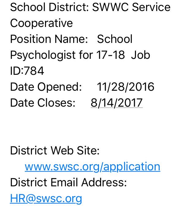 SDSchoolPsychs's tweet photo. Job openings at Tea Area School Dist. &amp; at the SWWC service coop. See attached for info, apply online! https://t.co/1UfOuQgsUr