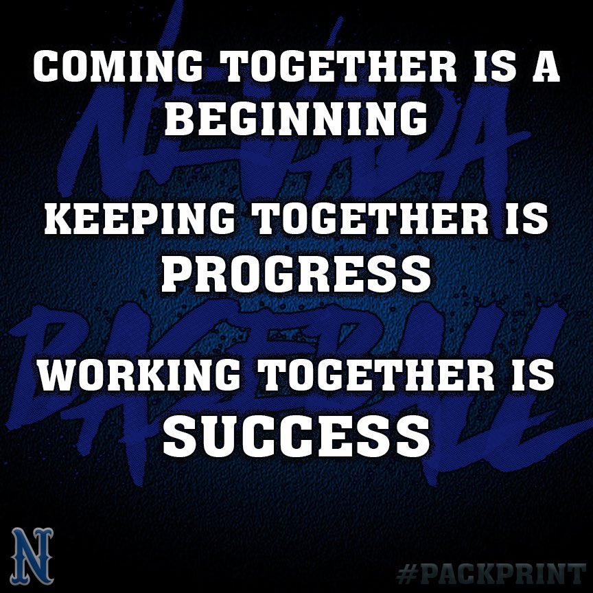 NevadaBaseball's tweet photo. Winning teams play together!#PackPrint https://t.co/4VLsgYfJmY