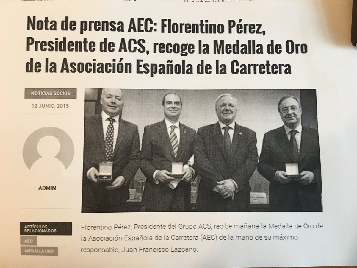 pascualsergio's tweet photo. El alto cargo de Fomento que aprobó las radiales 🤑🤑 se sienta hoy en el consejo de administración con Florentino 😡😡 https://t.co/NlqqMybrXy
