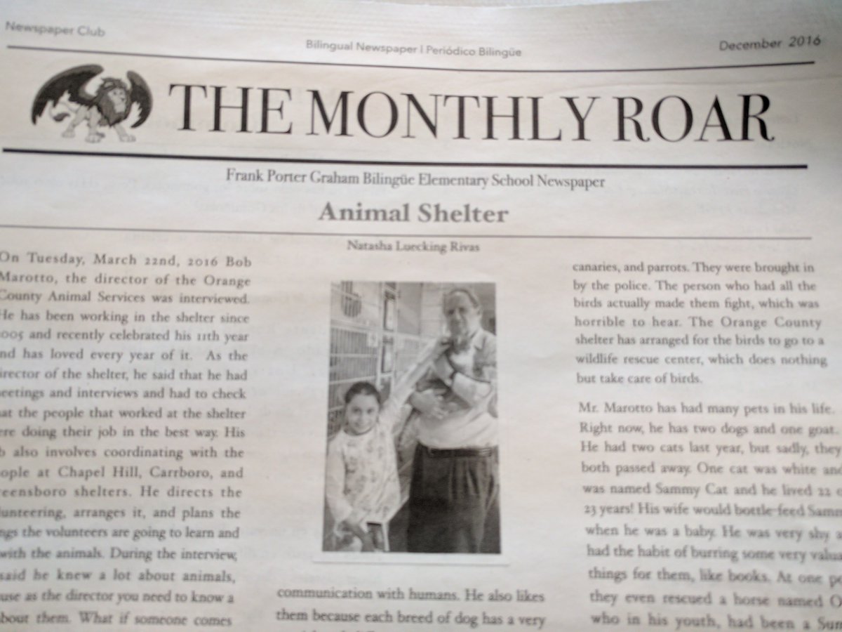 FPGBilingue's tweet photo. #hotOffThePresses The Monthly Roar is OUT! #fpgleones #chccs https://t.co/SQKpIxl5HW