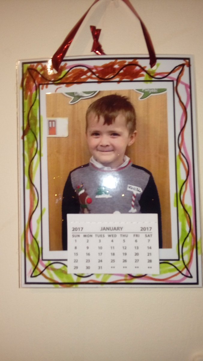 My lil man made me a cute chrissy calender # proud as punch xxx