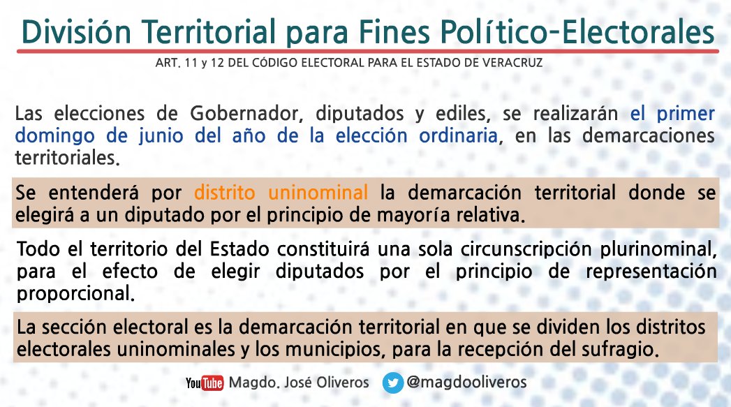 magdooliveros's tweet photo. División Territorial para Fines Político–Electorales: #Circunscripción #Plurinominal, #Distrito #Uninominal, #Sección #Electoral https://t.co/EVWau6eAxw