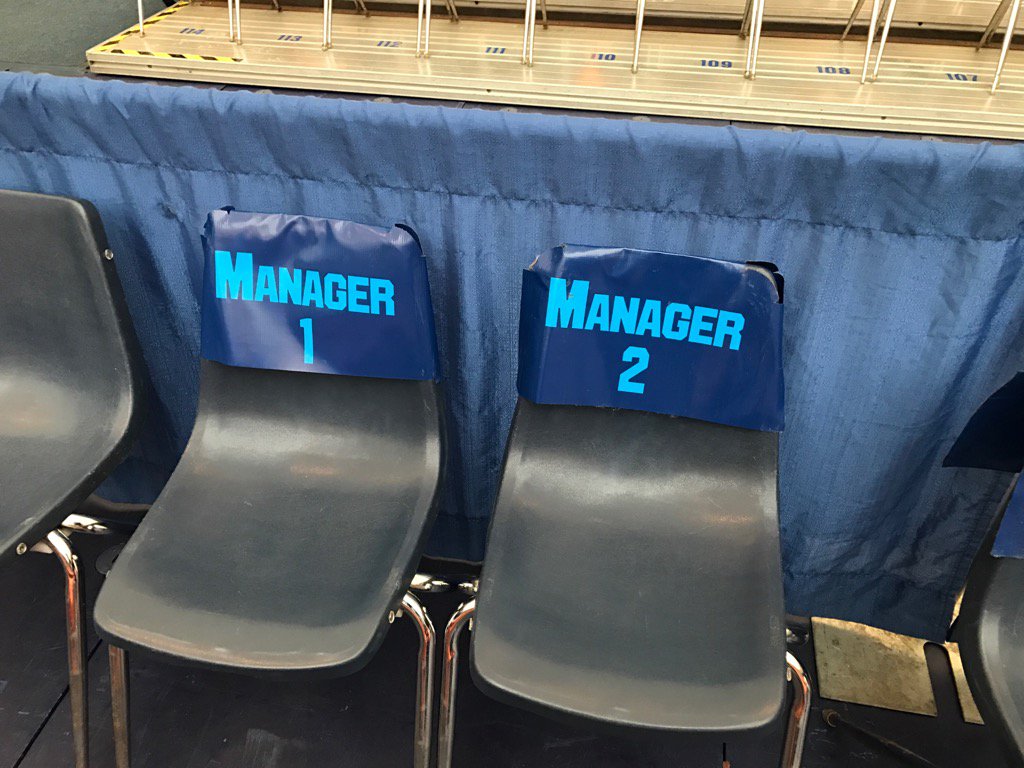 The "Chairs of the Unknown Managers" at Syracuse. Hey, they have NAMES!! Hey kid, what's your name? See?!.